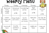 6 Best Images Of Sample Daycare Menus Printable Sample For Free School Lunch Menu Templates