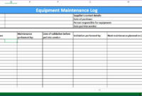 6 Preventive Maintenance Template Excel Excel Templates Regarding Building Maintenance Log Template