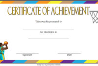 7 Basketball Achievement Certificate Editable Templates Throughout Simple Netball Participation Certificate Editable Templates