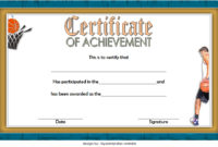 7 Basketball Achievement Certificate Editable Templates Throughout Simple Netball Participation Certificate Editable Templates