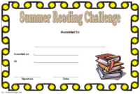 7+ Fantastic Summer Reading Certificate Templates Free For Accelerated Reader Certificate Template Free