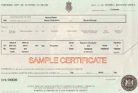 7 Free Death Certificate Templates Formats & Designs Pertaining To Awesome Death Certificate Template