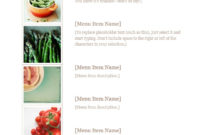 7 Free Sample Dinner Menu Templates Printable Samples Inside Sample Menu Design Templates