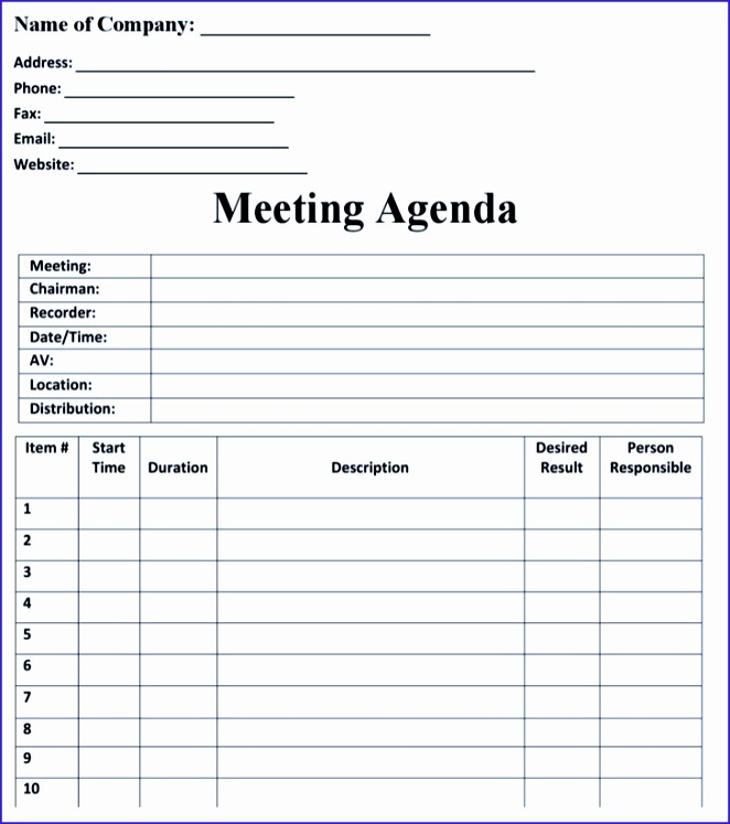 7 Microsoft Office Excel Templates Free Excel Templates In Blank Meeting Agenda Template