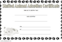 7+ Stuffed Animal Adoption Certificate Editable Templates Throughout Dog Adoption Certificate Template