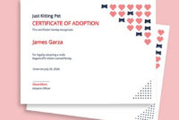 8+ Free Adoption Certificate Templates Word (Doc) | Psd In Cat Adoption Certificate Templates
