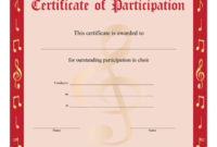 8+ Free Choir Certificate Of Participation Templates Pdf With Regard To Awesome Certificate Of Participation Template Pdf