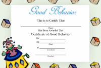 8 Free Sample Good Conduct Certificate Templates Within Free Good Behaviour Certificate Editable Templates