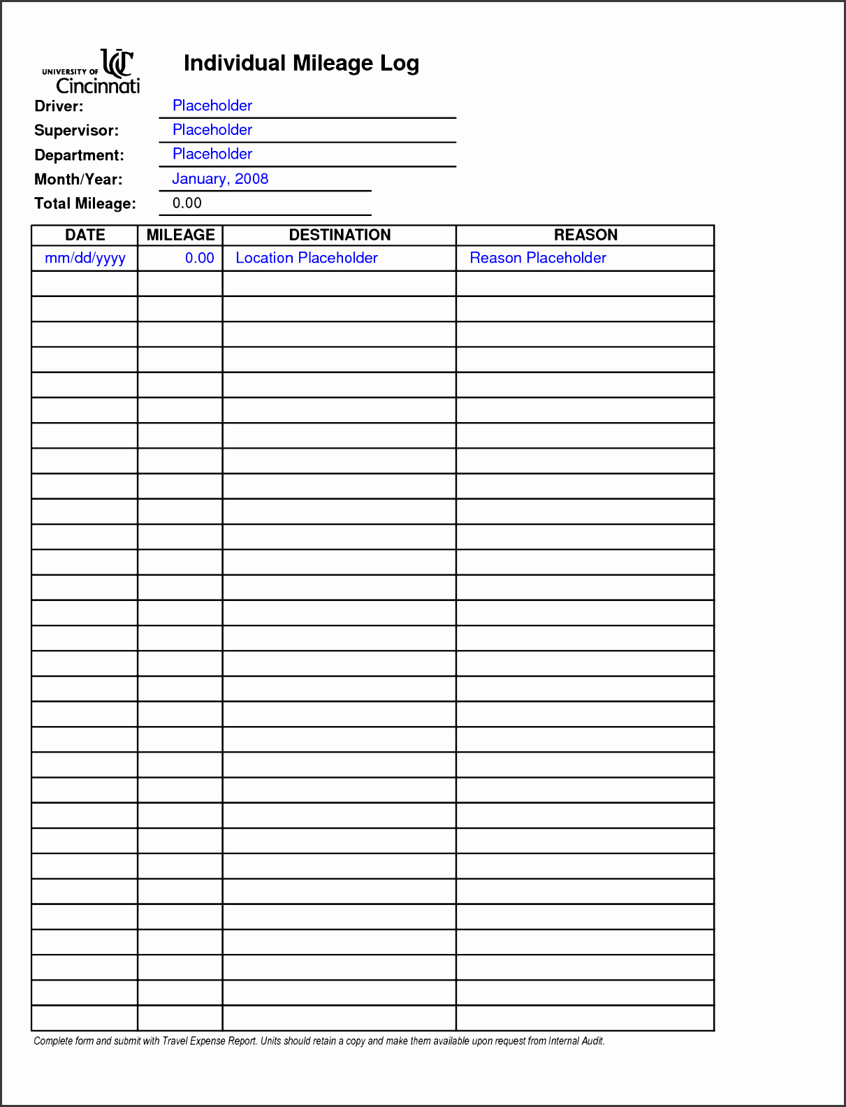8 Printable Vehicle Mileage Log Template With Regard To Vehicle Fuel Log Template