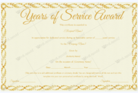 89+ Elegant Award Certificates For Business And School Events Inside Fresh Certificate Of Service Template Free