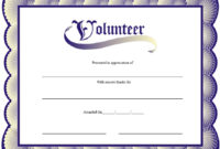 9 Free Sample Volunteer Certificate Templates Printable In New Volunteer Certificate Templates