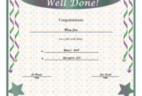 A Printable Certificate With Stars And Streamers Offering Inside Fresh Certificate Of Job Promotion Template 7 Ideas