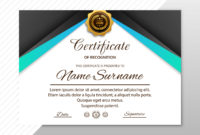 Abstract Creative Certificate Of Appreciation Award Inside Downloadable Certificate Of Recognition Templates