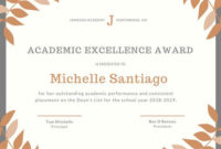 Academic Award Certificate Template 2 In 2020 Within Amazing Academic Award Certificate Template