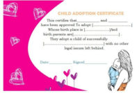 Adoption Certificate Template: 21 Free Certificates For Regarding Dog Adoption Certificate Editable Templates
