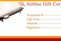 Airline Gift Certificate Template Free Gift Certificate Throughout Fresh Free Travel Gift Certificate Template