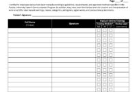 All Forms Radiological And Environmental Management Inside Safety Training Log Template