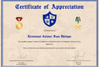 Army Certificate Of Appreciation Design Template In Psd, Word Throughout Awesome Army Certificate Of Appreciation Template
