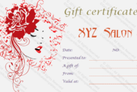 Artistic Salon Gift Certificate Template Within Nail Gift Certificate Template Free