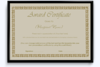 Award Certificate (Ministry Appreciation) Word Layouts For Award Certificate Templates Word 2007