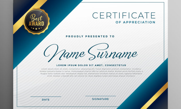 Award Diploma Certificate Template Design Download Free In Scholarship Certificate Template