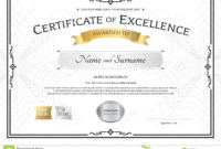 Award Of Excellence Certificate Template Professional For Professional Award Certificate Template