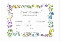 Baby Birth Certificate Template Inspirational Birth Regarding Fresh Baby Death Certificate Template