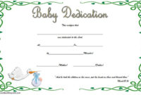 Baby Dedication Certificate Printable Free (Green) | Baby Within Free Fillable Baby Dedication Certificate Download