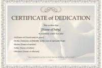 Baby Dedication Certificate Template | Boy Or Girl With Fantastic Free Fillable Baby Dedication Certificate Download