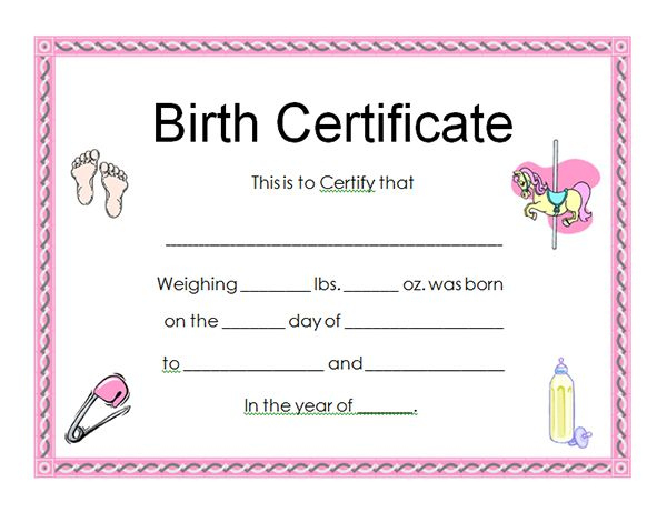 Baby Doll Birth Certificate Template Baby Doll Birth Within Fresh Baby Doll Birth Certificate Template