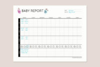 Baby Weekly Report: Baby Log For Nanny, Daycare, In Home Throughout Baby Log Template