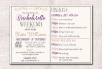 Bachelorette Party Agenda Template In 2020 | Bachelorette With Bachelorette Party Agenda Template