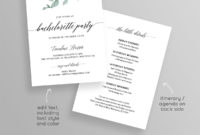Bachelorette Party Invitation With Itinerary / Agenda, 100 Regarding Bachelorette Party Agenda Template