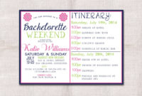 Bachelorette Party Weekend Invitation Anddarlinbrandopress Within Bachelorette Party Agenda Template