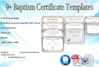 Baptism Certificate Template Word [9+ New Designs Free] Regarding Fantastic Free Certificate Templates For Word 2007