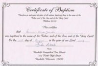 Baptism Certificate Template Word Business Plan Templates Pertaining To Baptism Certificate Template Word