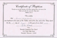 Baptism Certificates Free Online | Denver&amp;#039;S Certificate Of Intended For Fresh Baby Death Certificate Template