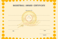 Basketball Award Certificate To Print | Activity Shelter In Basketball Certificate Template