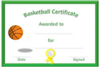 Basketball Award Certificate To Print | Basketball Awards Throughout New 7 Free Printable Softball Certificate Templates