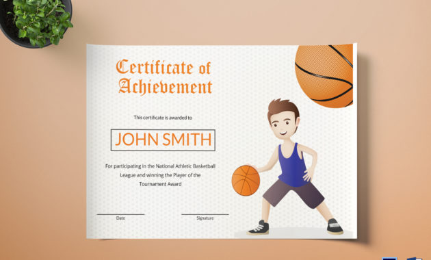 Basketball Award Templates Microsoft Word Kimoni With New Mvp Certificate Template