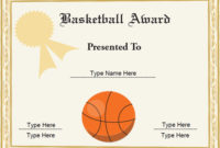 Basketball Awards Certificates Ideas Inside Free 7 Basketball Achievement Certificate Editable Templates