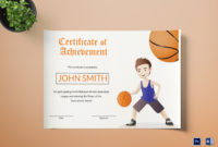 Basketball Certificate Design Template In Word, Psd Within Amazing Basketball Certificate Template Free 13 Designs
