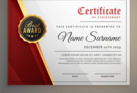 Beautiful Certificate Template Design With Best Vector Image Intended For Design A Certificate Template
