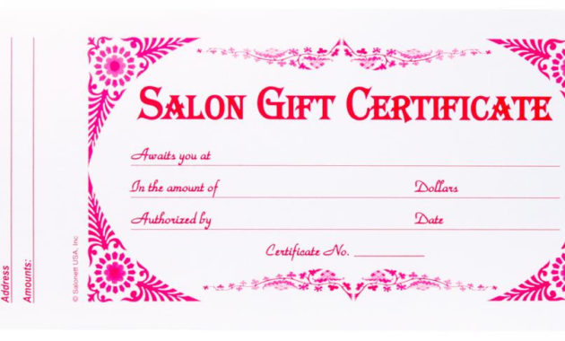 Berkeley Beauty Company Inc Salon Gift Certificate 315 With Regard To Beauty Salon Gift Certificate