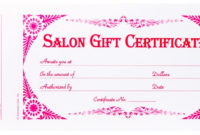 Berkeley Beauty Company Inc Salon Gift Certificate 315 Within Awesome Free Printable Beauty Salon Gift Certificate Templates