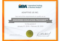 Best Cbap, Ccba & Ecba Certification Training About Regarding Printable Softball Certificate Templates