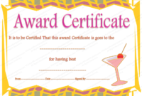 Best Party Award Certificate Template In Fascinating Best Dressed Certificate