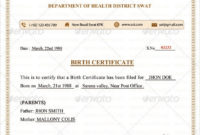 Birth Certificate Template 38+ Word, Pdf, Psd, Ai In Birth Certificate Template For Microsoft Word