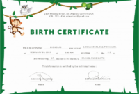 Birth Certificate Template For Microsoft Word Awesome Free Pertaining To Birth Certificate Template For Microsoft Word