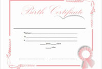 Birth Certificate Template Word Beautiful Sample Birth With Simple Birth Certificate Templates For Word